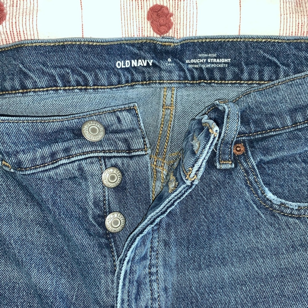 High Rise Slouchy Straight Jeans